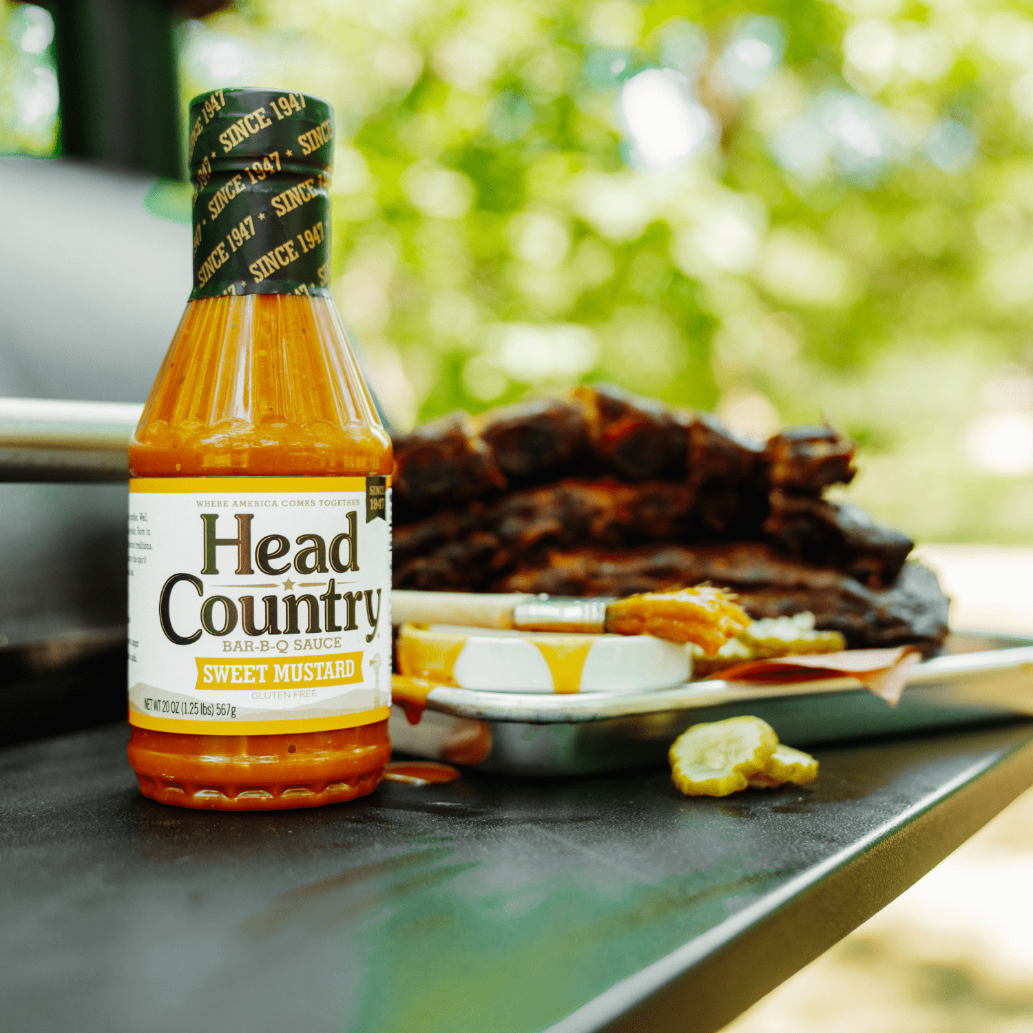Head Country Bar-B-Q Sweet Mustard Sauce, Gluten Free, 20 Ounce, Pack of 1