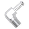 thumbnail image 2 of Edelbrock Hose End 90-Deg 3/8In NPT to 3/8In Barb Clear Anodize, 2 of 4
