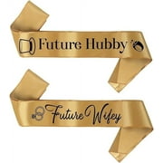 Future Wifey & Future Hubby - Bride to Be & Groom to Be | Bachelorette & Bachelor Party Sash Supplies 2 pcs set