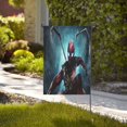 thumbnail image 4 of Bandera de jardín de temporada de Spider-Man, bandera de doble cara, bandera navideña para decoración navideña al aire libre., 4 of 8
