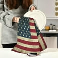 thumbnail image 6 of SKYSONIC 6 Pack Vintage American Flag Kitchen Towels Soft Highly Absorbent Dish Towels Reusable Tea Towels Set 28 x 18 Inch, 6 of 7