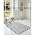 thumbnail image 4 of Alfombra de baño Antideslizante, súper Absorbente, de Secado rápido, Lavable a máquina, tapete de baño para bañera, Ducha, Lavabo, Gris Claro, 4 of 4