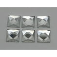 thumbnail image 2 of U8MO 100 Clear Faceted Square Flatback Glass Crystal Rhinestone Gems 10X10mm No Hole, 2 of 7