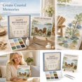 thumbnail image 3 of Sea Glass Art Kit, Happy Retirement Mosaic Craft with Lakeside Chair Scene for DIY Keepsake Home Decor, 5.91 in, 3 of 4