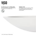 thumbnail image 3 of VIGO Wisteria Modern White Matte Stone 23 in. L x 14 in. W x 4 in. H Oval Vessel Bathroom Sink, 3 of 11