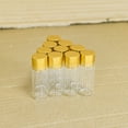 thumbnail image 3 of 12ml Clear Glass Bottle with Gold Aluminum Cap Empty Small Bottle with Aluminum Stopper for Party a Birthday Present Wedding Decoration 6pcs, 3 of 5