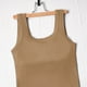 thumbnail image 5 of Camiseta sin mangas de cuello redondo acanalada para mujer, tallas grandes, con relleno incorporado: tejido suave, informal para el verano, XL-XXXL, contorno de pecho 76-102 cm., 5 of 8