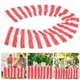 thumbnail image 3 of 1Pc Birthday Party Tablecloth Layout Prop Waterproof Table Skirt (Red And White), 3 of 4
