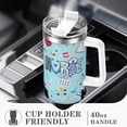thumbnail image 2 of 40 oz Blue Nurse Tumbler - Handle and Straw, Ideal for Nursing Graduation and Appreciation, Travel Coffee Mug, 2 of 6