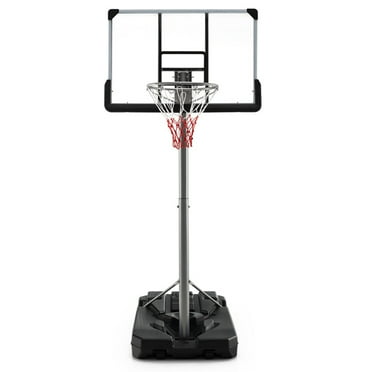 Spaco Basketball Hoop with 5.4-6.6FT Adjustable Height and 50" Backboard, Basketball Hoop with Fillable and Thickened Base, Basketball Hoop System Height Adjustable Basketball Stand, Black