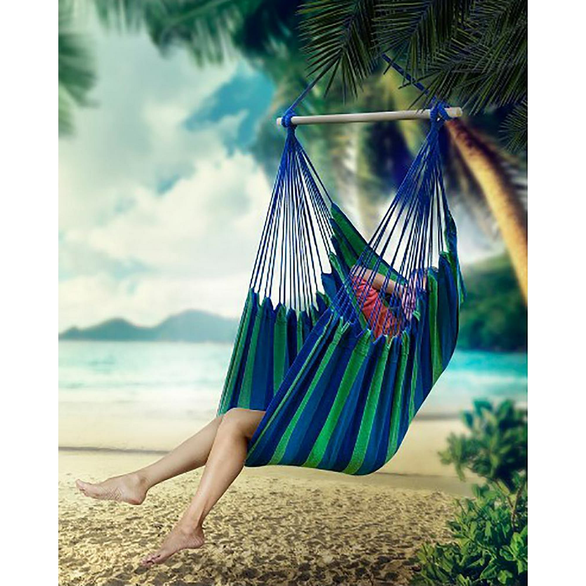 Brazilian Hanging Chair Blue Green