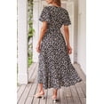 thumbnail image 3 of Vestido Maxi Floral con Escote en V y Cinturón PRETTYGARDEN para Mujer XL, 3 of 7