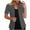AB-Gray, variant on BiZtdJrK Women's Casual Blazer Short Sleeve Lapel Open Front Work Office Suit Jacket Summer Lightweight Business Cardigans Black XL