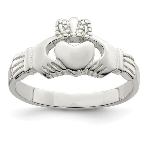 Auriga Fine Jewelry 925 Sterling Silver Solid Claddagh Ring Size 6 for Women