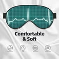 thumbnail image 3 of Naloa ECG Wave Print Sleep Mask for Sleeper, Light Blocking Sleeping Eye Mask for Women Men, Eye Shade with Adjustable Strap for Travel, Nap,Meditation, 3 of 7