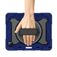 thumbnail image 3 of Decase for iPad Pro 12.9 2022/2021/2020/2018  Military Grade Protection Case,Built-in Hand Strap,Rotation Ring Stand,Rugged Shockproof Heavy Duty Drop Proof Protective Cover,Deep Blue, 3 of 8