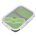thumbnail image 3 of Fdit Lunch Box, Silicone Lunch Box,Portable Food Grade Silicone Folding Lunch Box Food Storage Container 1L, 3 of 8