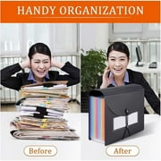 ZOUYUE 12 Pocket Expanding File Folder, Premium Monthly Document Organizer, Accordian File Folder Organizer, Accordion Folder, Letter A4 Paper Document Storage Organizer