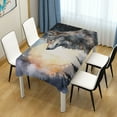 thumbnail image 4 of JSTEL Wolf Moon at Night Table Cloth Rectangle 60 x 90 Inch Tablecloth Anti Wrinkle Table Cover for Dining Kitchen Parties, 4 of 6