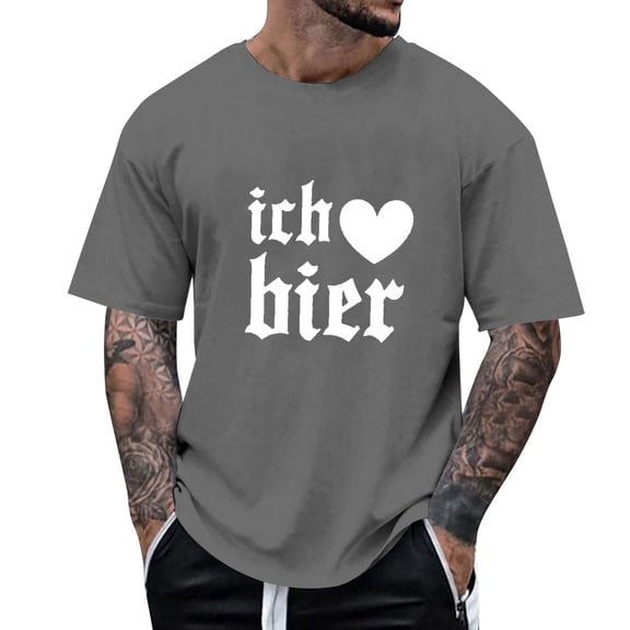 Razzly Men's Graphic T Shirt Funny Print Short Sleeve Casual Tee Comfortable Summer Top for Daily Wear Lightweight Breathable Blend(Dark Gray,XL)