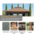 thumbnail image 5 of Tcbosik 11' x 11' Pop Up Canopy, Outdoor Patio Gazebo Shelter with Removable Zipper Netting, Instant Event Tent with Carry Bag for Backyard, Garden, Lawn, Brown, 5 of 8