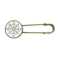 thumbnail image 1 of Culture Rudder Round Retro Metal Brooch Pin Clip Jewelry, 1 of 3