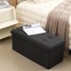 thumbnail image 2 of Banco Otomano Plegable CUYOCA con Almacenamiento 75L Lino Negro, 2 of 9