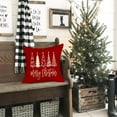 thumbnail image 4 of Christmas Tree Pillow Covers 20x20 Inch,Red Christmas Pillows Decorative Throw Pillows,Merry Christmas Cushion Cover Decor for Xmas Holiday Couch Outdoor (6) (Tree(20x20)), 4 of 6