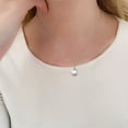 thumbnail image 4 of Everly Women's Cultured Freshwater Pearl and Diamond Accent Sterling Silver Halo Pendant with Chain, 4 of 9