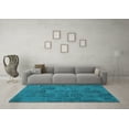 thumbnail image 3 of Ahgly Company Indoor Rectangle Patchwork Light Blue Transitional Area Rugs, 2' x 5', 3 of 4