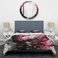 thumbnail image 3 of Designart "Marble Splash Black and Gold V" Abstract Marble Bedding Covert Set - Modern Black Abstract Bed Set With 1 Sham, 3 of 6