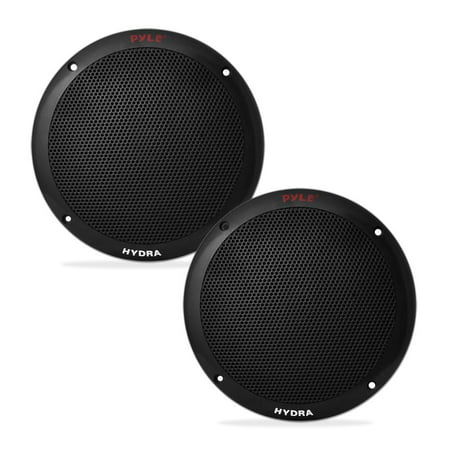 PYLE PLMR605B - 6.5 Inch Dual Marine Speakers - 2 Way Waterproof and Weather Resistant Outdoor Audio Stereo Sound System with 400 Watt Power, Polyprone Cone and Butyl Rubber Surround - 1 Pair