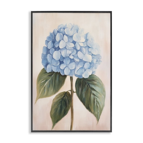 Stupell Industries Cottage Baby Blue Hydrangea Black Framed Giclee Art, 12 x 18, by Petals Prints Design