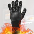 thumbnail image 1 of 1pc Oven Gloves 932 °F Heat Resistant Gloves, Cut Resistant Oven Gloves, Non-Slip Silicone BBQ Gloves, Kitchen Safe Cooking Gloves, Oven Gloves, BBQ, Grill, Outdoor Camping Picnic, Cookware Barbecue, 1 of 5