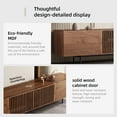 thumbnail image 3 of NessCarsti Mid-Century Modern TV Stand for 100" TVs, 94.48" Walnut Console with Storage, 3 of 11