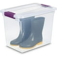 thumbnail image 6 of 6 Qt Latch Storage Box Stackable Bin with Latching Lid, Plastic Container to Organize Shoes in Closet, Clear (24 Pack), 6 of 17