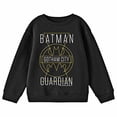 thumbnail image 3 of Batman Gotham City Guardian Line Art Youth Black Crew Neck Sweatshirt-Large, 3 of 5