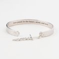 thumbnail image 3 of Howard's Inspirational Nina Silver Peace Charm Cuff Bracelet for Women, 3 of 4