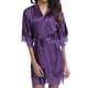 thumbnail image 3 of Mujeres Sexy Encaje Camisón Ropa de dormir Ropa interior Bata Albornoz Regalo, Morado, L Vogacara XX000136-12, 3 of 7