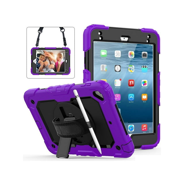 Étui pour iPad Mini 5, Étui pour iPad Mini 4, Support Antichoc Robuste, Étui de Protection Mini avec Protecteur d'Écran, Porte-Crayon, Poignée, Sangle pour iPad Mini 7,9 5e Gén / Mini 4e Génération