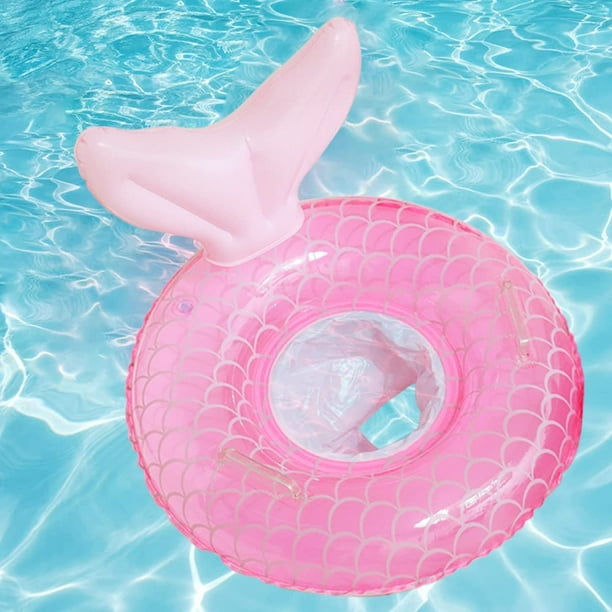2 uds flotador de natación para bebé, anillo de natación inflable para bebé con asiento para bebés/niños pequeños de 6 a 36 meses, anillo de flotador de cintura para niños (rosa)