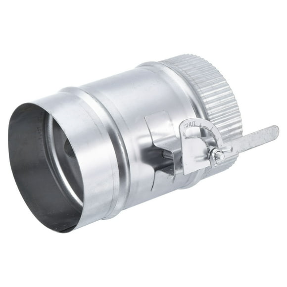 Damper de retroceso Uxcell con manga, 4 pulgadas, manija de ajuste de damper de ramificación de conducto de aire de metal galvanizado