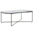 thumbnail image 4 of SAFAVIEH Vickie Glam Wood Coffee Table, White Faux Marble/Black, 4 of 10