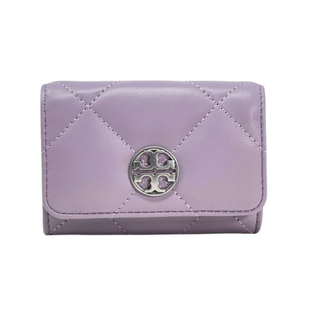 Tory Burch Willa Soft Quilted Leather Small Card Case (Catmint)