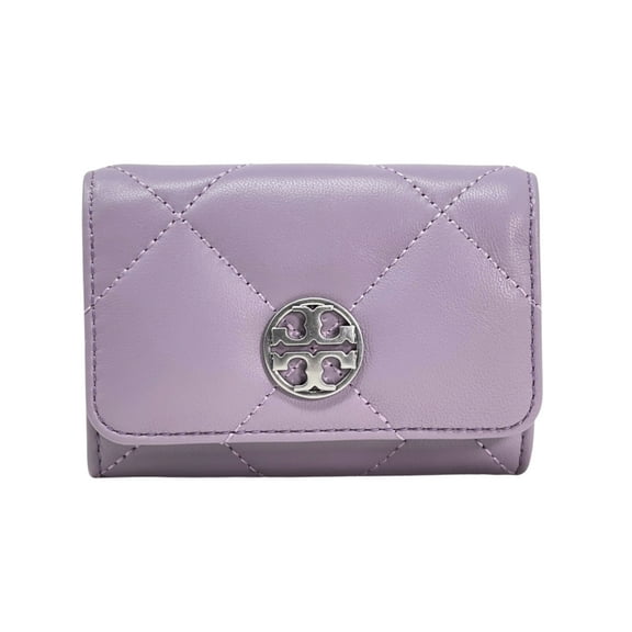 Tory Burch Willa Soft Quilted Leather Small Card Case (Catmint)