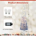 thumbnail image 3 of Costway 7 FT Snow-flocked Artificial Christmas Tree with 290 Warm White LED Lights,8 Modes, 3 of 10