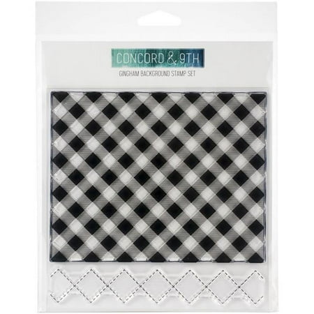 UPC: 0090222400313 | Concord & 9th Clear Stamps 6 X6 -Gingham Background