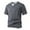 Gray, variant on Men's Layered V-Notch T-Shirts Short Sleeve Crew Neck Shirt Muscle Fit Casual Basic Tees