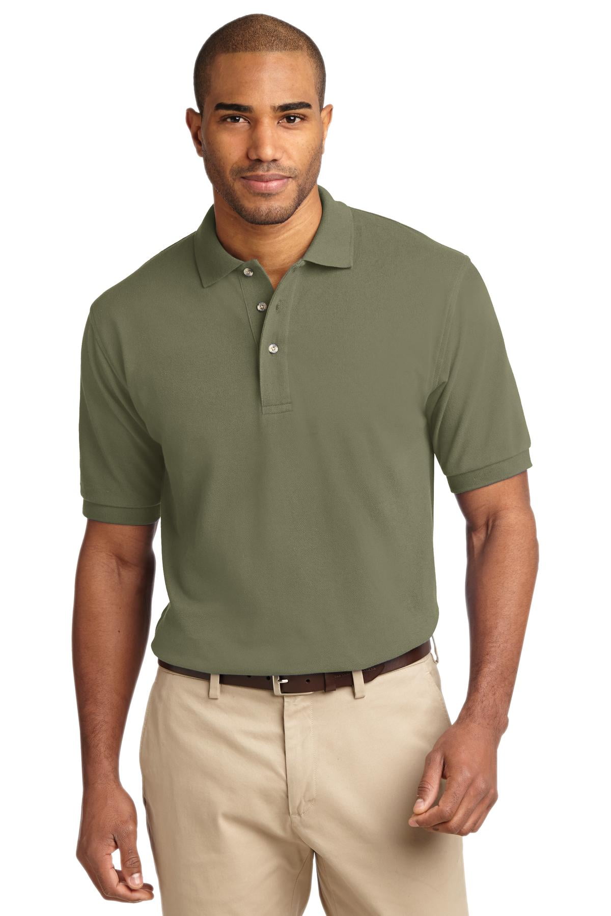 Port Authority Heavyweight Cotton Pique Polo-L (Steel Grey