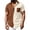 A84-Khaki, variant on Mens Short Sleeve Button Down Shirts for Men Two Tone Waffle Grid Color Block with Single Pocket Loose Summer Beach Vacation Tops